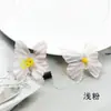 Mini flor de borboleta colorida DIY, cabeça de flor artificial em tecido de seda, material e acessórios de flor para grampo de cabelo, pequenos adereços para arranjos florais de casamento