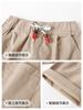 Comercio exterior transfronterizo verano nuevo bebé color sólido pantalones cortos decoración de cordón falso moda niños pantalones cortos casuales venta al por mayor
