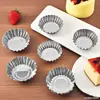 Y25-Y29 Liga de Alumínio Forma para Tarte de Ovos Assadeira Plana Forma para Bolo de Gelatina Ferramentas para Assar Tarte de Ovos Formas para Bolo de Sobremesa