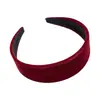 Diadema de Terciopelo Borgoña con Cabeza de Esponja Estilo Retro Coreano Diadema de Felpa Otoño e Invierno Nuevo Accesorio para el Cabello Diadema Ancha