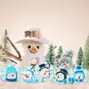 Decoraciones Navideñas de Madera con Forma de Copo de Nieve Copo de Nieve Muñeco de Nieve Calado Decoración Navideña Adornos Colgantes Decoración para Árbol de Navidad Festivo