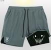 Shorts de fitness de doble capa Ghostface entrenamiento de culturismo deportes para hombre dos en dos estampado de animación 2D playa al aire libre secado rápido
