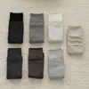Calcetines de mujer sin costuras hasta la mitad de la pantorrilla, nueva serie de color café a rayas estilo coreano para otoño e invierno, calcetines superpuestos, calcetines largos de compresión ligera, calcetines coreanos