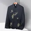 Traje Tang para Homens de Meia-Idade e Idosos, Conjunto de Camisa e Terno para Vovô, Roupa Tai Chi de Manga Longa para Primavera e Verão para Idosos 098