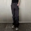 Jeans de mezclilla cruda estilo americano Cleanfit de cuatro agujas, corte estrecho, versátiles, ligeramente acampanados, con un efecto fluido y adelgazante, y diseño de largo hasta el suelo para hombre