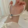 Exquisito Collar Colgante de Perla Aguamarina, Cadena de Suéter de Moda de Lujo Ligero, Nuevo Modelo 2026 Cadena para Clavícula