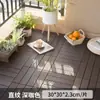 Piso de Madera Plástica Terraza Jardín Autocolocable Exterior Autoensamblable Balcón Patio Renovación Impermeable Anticorrosivo Piso sin Mantenimiento