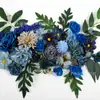 41 peças de simulação de alta qualidade cor retrô cabeça de flor rosa folhas de planta aquática grampo de cabelo flor DIY arranjo floral florido decoração de casamento