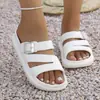 Sandalias Gruesas Tipo Birkenstock Transfronterizas para Mujer, Nueva Moda Verano 2026, Sandalias Planas Versátiles de Playa, Sandalias sin Cierre