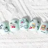 Novos Adesivos para Unhas com Padrão Graffiti Estilo Japonês Fofo Embossados Adesivos de Desenho Animado para Câmera de Celular Adesivos DIY Feitos à Mão
