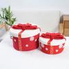 Caja de Almacenamiento de Cuerda de Algodón de Año Nuevo Cesta de Almacenamiento Tejida a Mano Caja de Regalo de Año Nuevo para Dulces Cesta de Almacenamiento de Juguetes para Escritorio