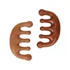 Peine Masajeador de Bolas de Cinco Dedos de Sándalo Dorado, Peine para Meridianos de la Cabeza, Peine de Sándalo Multifuncional para Cuerpo, Puntos de Acupuntura, Gua Sha