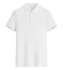 Color sólido alta elasticidad imitación algodón botón de presión solapa casual negocios diario exterior logo impreso ropa de trabajo uniformes de equipo