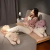 Almohada Larga de Animal Conejo Transfronteriza para Niñas para Dormir en la Cama, Almohada de Muñeco de Peluche Grande para Personas Perezosas para Abrazar