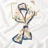 Bufanda Pequeña Larga de Seda Coreana para Mujer, Diadema para el Cabello, Lazo para el Cabello, Adorno para la Cabeza, Cinta Larga, Bufanda Pequeña para Traje, Primavera y Otoño, Bufanda Versátil