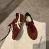 Zapatillas de Entrenamiento Alemanas Meilade de Bloques de Color Retro para Mujer 2025 Nueva Moda Versátiles con Punta Redonda con Cordones Deportivas Casuales