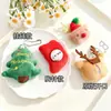 Accesorios de bricolaje navideño: Adornos de peluche de Santa Claus y renos, pinzas para el cabello, broches, decoraciones para zapatos y calcetines, y adornos para empaques