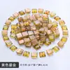Mosaico 1cm Fio de Ouro Vidro Artesanal Material DIY Colagem Granular Derretimento a Quente Fio de Ouro por Toda Parte Areia de Quartzo Cristal