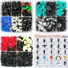 Caja de 925 Piezas Hebilla de Coche de Plástico Hebilla de Carro Fastener Universal Remache Tornillo de Expansión para Guardabarros