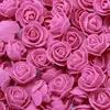 Flor de Rosa de Espuma PE de Simulação de 3,5cm Guirlanda de Flores Decorativa Manual com Flor Flor Artificial Cabeça de Flor Pequena de Espuma fabricantes