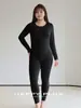 Conjunto de Roupa Íntima Runchi Plus Size Nutritiva para a Pele Quase Imperceptível 9404 Outono Elástico Confortável Conjunto de Roupa Íntima Térmica