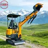 Excavadora pequeña nueva de 1.5 toneladas para exportación, se puede equipar con un martillo hidráulico, adecuada para renovación de patios y uso agrícola