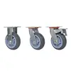 Ruedas Universales al por Mayor Ruedas Pequeñas para Carrito de 6 pulgadas Ruedas de Goma Silenciosas de Carga de 8 pulgadas con Frenos para Camiones Plataforma