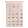 Calendário de Advento de Natal Personalizável com Nome Exclusivo Transfronteiriço Bolsa Pendurada Grade 24 Contagem Regressiva Decoração de Natal Bolsa de Presente