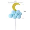 10 nubes bola de peluche de piel nubes de algodón decoraciones para pastel de cumpleaños tridimensionales tarjeta para insertar de globo aerostático fiesta
