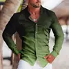 Moda transfronteriza Camisa nueva de otoño para hombre Impresión digital 3D casual para exteriores de manga larga una generación de cabello