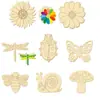 Colgante de madera con forma de animal pequeño, artesanías creativas, grabado láser, decoración del hogar, pequeños fabricantes de virutas de madera al por mayor