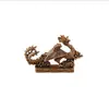 Adorno de fénix de latón puro, escultura auspiciosa creativa de dragón y fénix, adorno decorativo para sala de estar del hogar, mascota de té