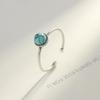 PAG & MAG Anillo de Plata S925 Anillo Abierto Plata Tailandesa Juego Aobao Tamaño Ajustable Anillo de plata Simple y Elegante