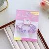 Faixa de Cabelo de Acrílico com Laço para Primavera e Verão, Corda Dupla Fofa para Meninas que Não Machuca o Cabelo, Acessórios de Cabelo com Elástico Envolto para Crianças