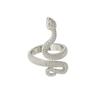 Anillo de serpiente animal de joyería simple transfronterizo Europa y Estados Unidos personalidad exagerada retro hombres y mujeres anillo de apertura de serpiente animal sinuoso