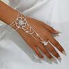 Pulsera Exótica de Bola de Club Nocturno de AliExpress Más Vendida para Mujer Pulsera de Dedo de Cadena de Diamantes de Color Geométrico Pulsera de Pedrería