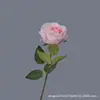 Flor Artificial Rosa Redonda de Cabeça Única Rosa de Seda Adereços para Cenário de Casamento Decoração de Vitrine de Shopping Entrega Direta da Fábrica
