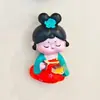 Souvenirs Turísticos Decorativos Culturales y Creativos de Xi'An Luoyang, Dulces de Estilo Antiguo, Brocado Pequeño, Tendencia Nacional, Imanes de Refrigerador Magnéticos de Dama de la Dinastía Tang