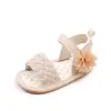 Zapatos de bebé 0-1 años niña sandalias tejidas de flor pequeña zapatos para niños pequeños babyshoes BSK3224