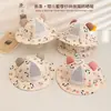 Sombrero de Verano Nuevo Estilo Coreano Chenjing Kidsren Panda Lindo Lunares Sombrero de Pescador Malla Transpirable Sombrero Cubeta para Niños y Niñas