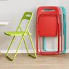 Silla Plegable Taburete Respaldo Plástico Portátil Simple Dormitorio Creativo Computadora Oficina Hogar Exterior Adulto Silla de Comedor