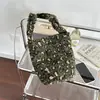 Bolsa Saco Pelúcia Estampa Leopardo Retrô Outono/Inverno 2025 Bolsa Tiracolo de Grande Capacidade Bolsa de Ombro Casual Lona para Estudantes