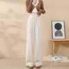Pantalones de Lana Acetato de Cintura Alta, Levanta Glúteos, Corte Ajustado, Pierna Recta Estrecha para Mujer, Otoño 2026, Casual, Amigables con la Piel