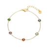 2025 Nova Pulseira de Aço Colorida Pulseira Feminina Exquisita Pulseira Fina de Corrente Joia Presente Acessórios de Design de Nicho
