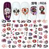 Cross-border novos adesivos de nail art Dia dos Namorados 3D Cartoon Love Red Heart Letter Cartoon Design adesivos de unhas