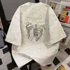 Camiseta tie-dye curta de algodão 100% puro, estilo artístico, popular na rua, para homens e mulheres, verão, faculdade, gola redonda, top para casal, ins