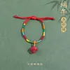 Pulseira de corda colorida zongzi do Festival do Barco-Dragão 2026 novo modelo pulseira trançada artesanal étnica infantil atacado corda vermelha