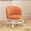 Silla giratoria con ruedas, Taburete bajo pequeño para el hogar con respaldo, Taburete tipo sofá móvil, Taburete suave acolchado para cambiarse los zapatos para sala de estar, Silla baja