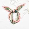 Estilo ins Corea del Sur primavera y verano casual puntiagudo pequeño pañuelo de seda decoración artística otoño versátil atado bolso cinta pañuelo