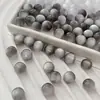 [Ojo de Gato de Resina] Cuentas Redondas Agujero Recto Cuentas Brillantes Pulsera DIY Cadena de Teléfono Móvil Material para Joyería Accesorios de Cuentas